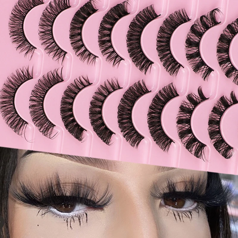 3D Volume Fluffy Lashes with Tweezers Natural Look Curly EyeLashes 10 Pairs Reusable Faux Mink Fake Eyelashes Extention Makeup
3D Volume Fluffy Lashes with Tweezers Natural Look Curly EyeLashes 10 Pairs Reusable Faux Mink Fake Eyelashes Extention Makeup