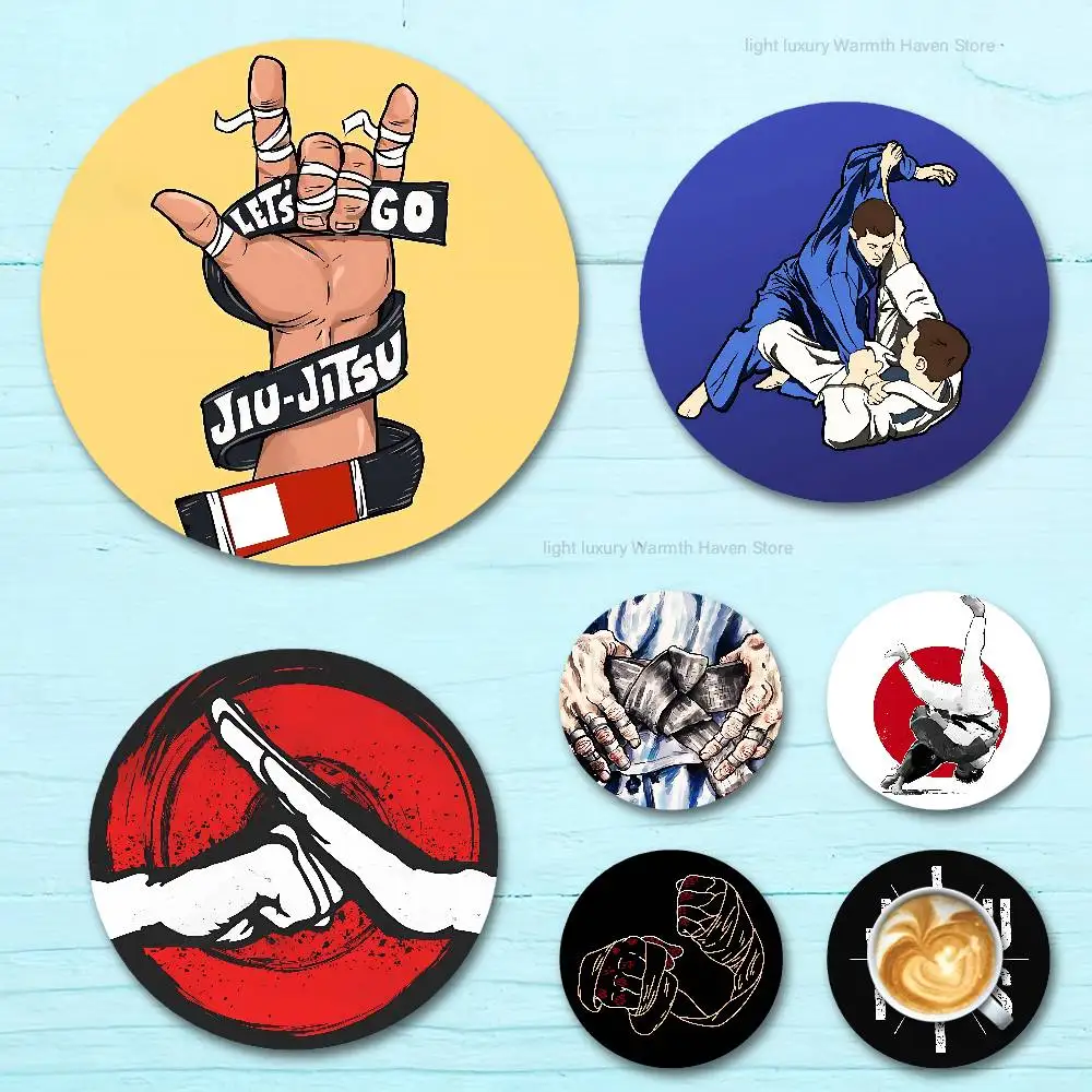 B-Brazilian J-Jiu J-Jitsu BJJ Heat Resistant Round Wooden Coasters Non-slip Drink Cafe Decoration 2D Flat Color Print Coasters
B-Brazilian J-Jiu J-Jitsu BJJ Heat Resistant Round Wooden Coasters Non-slip Drink Cafe Decoration 2D Flat Color Print Coasters