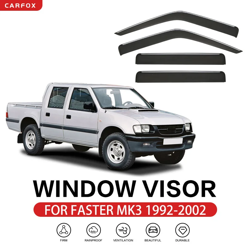 Suitable for Isuzu Faster pickup truck window rain visor Faster Window visor
Suitable for Isuzu Faster pickup truck window rain visor Faster Window visor