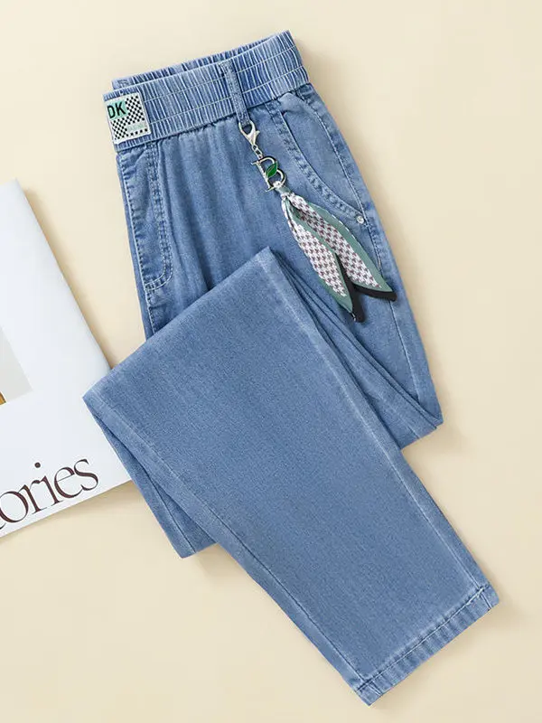 Summer Thin Elastic Waist Denim Pants Women's Casual Loose Ice Silk Nine Points Loose Cabbage Pants High Waist Straigh...
Summer Thin Elastic Waist Denim Pants Women's Casual Loose Ice Silk Nine Points Loose Cabbage Pants High Waist Straigh...