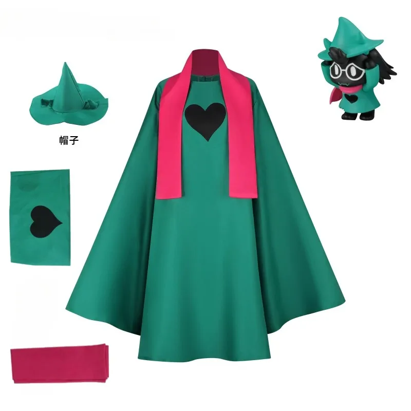 Ralsei Cosplay Costume Deltarune Green Cloak Hat Scarf Full Set Unisex Halloween Outfit for Adults
Ralsei Cosplay Costume Deltarune Green Cloak Hat Scarf Full Set Unisex Halloween Outfit for Adults