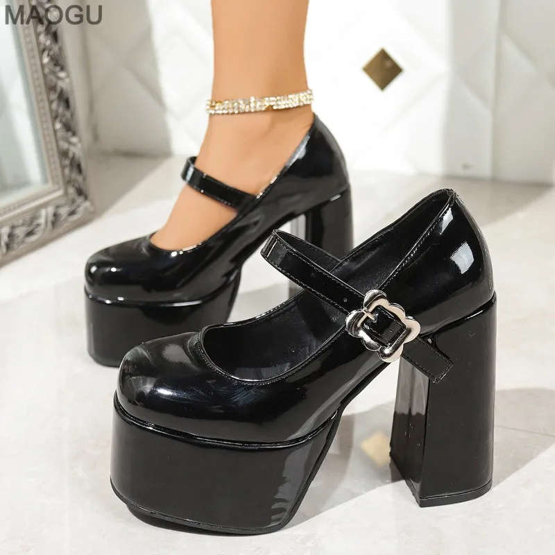 Элегантные туфли на платформе, однотонные женские туфли Мэри Джейн на массивном каблуке, весенне-летняя модная обувь из искусственной кожи, женская обувь
Элегантные туфли на платформе, однотонные женские туфли Мэри Джейн на массивном каблуке, весенне-летняя модная обувь из искусственной кожи, женская обувь