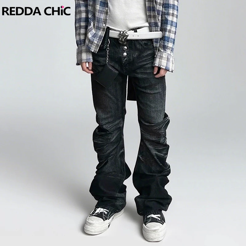 REDDACHiC женские джинсы с гофрированными пуговицами, черные потертые длинные брюки с низкой талией, уличная одежда в стиле гранж, хип-хоп, ретро
REDDACHiC женские джинсы с гофрированными пуговицами, черные потертые длинные брюки с низкой талией, уличная одежда в стиле гранж, хип-хоп, ретро