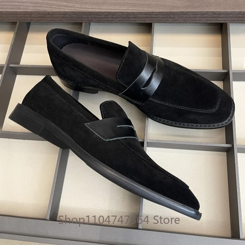 Handmade Genuine Leather Loafers Men's Dress Shoes British Style Thick Bottom Luxury Cowhide Wedding Oxfords Male Cow Suede
Handmade Genuine Leather Loafers Men's Dress Shoes British Style Thick Bottom Luxury Cowhide Wedding Oxfords Male Cow Suede