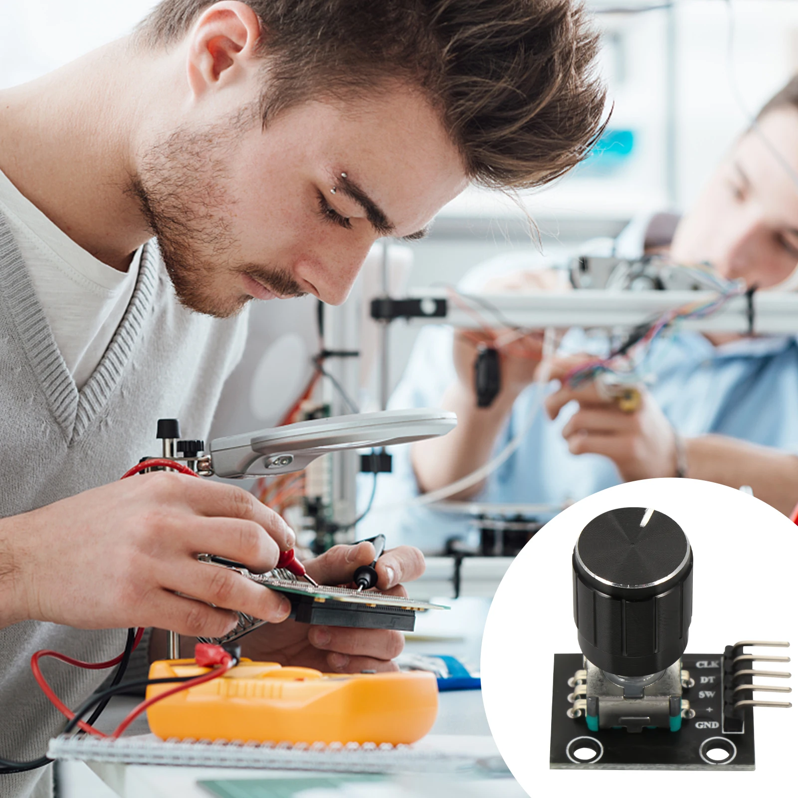 5 pcs Rotary Encoder Module 360 Degrees Rotating Potentiometer KY-040 Encoder Knob Switch Pin Electronics Components
5 pcs Rotary Encoder Module 360 Degrees Rotating Potentiometer KY-040 Encoder Knob Switch Pin Electronics Components