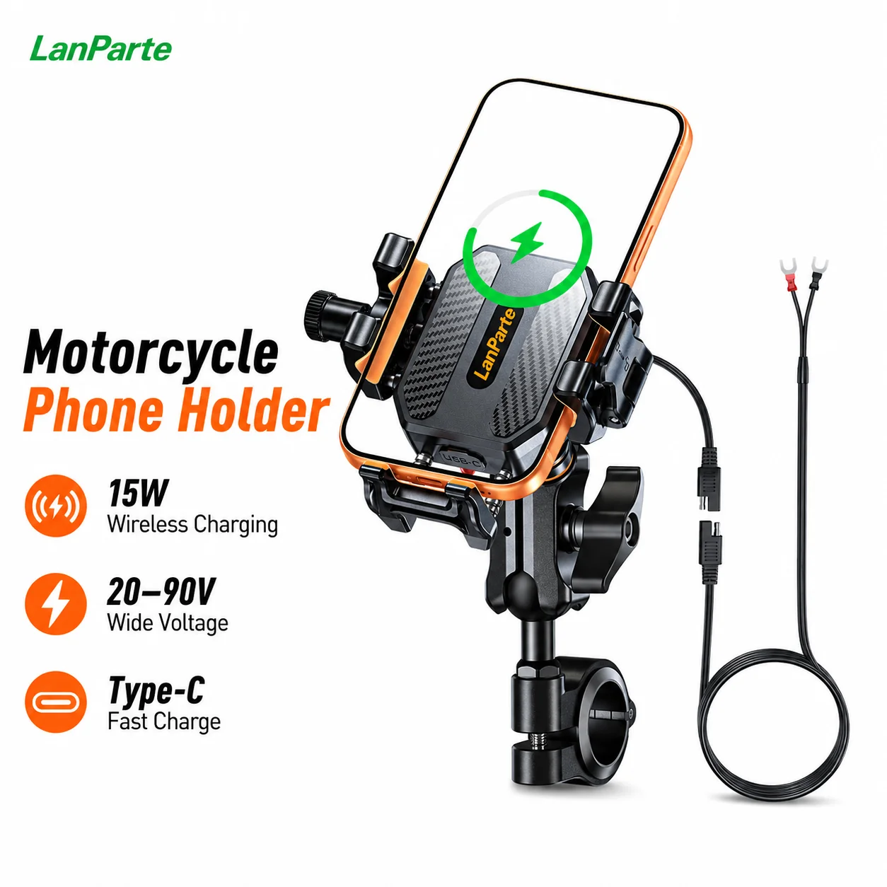 Motorcycle Phone Holder 15W Wireless Charger 36W Type-C Fast Charging Bike Mount Anti Theft Shockproof for E-bike Scooter
Motorcycle Phone Holder 15W Wireless Charger 36W Type-C Fast Charging Bike Mount Anti Theft Shockproof for E-bike Scooter