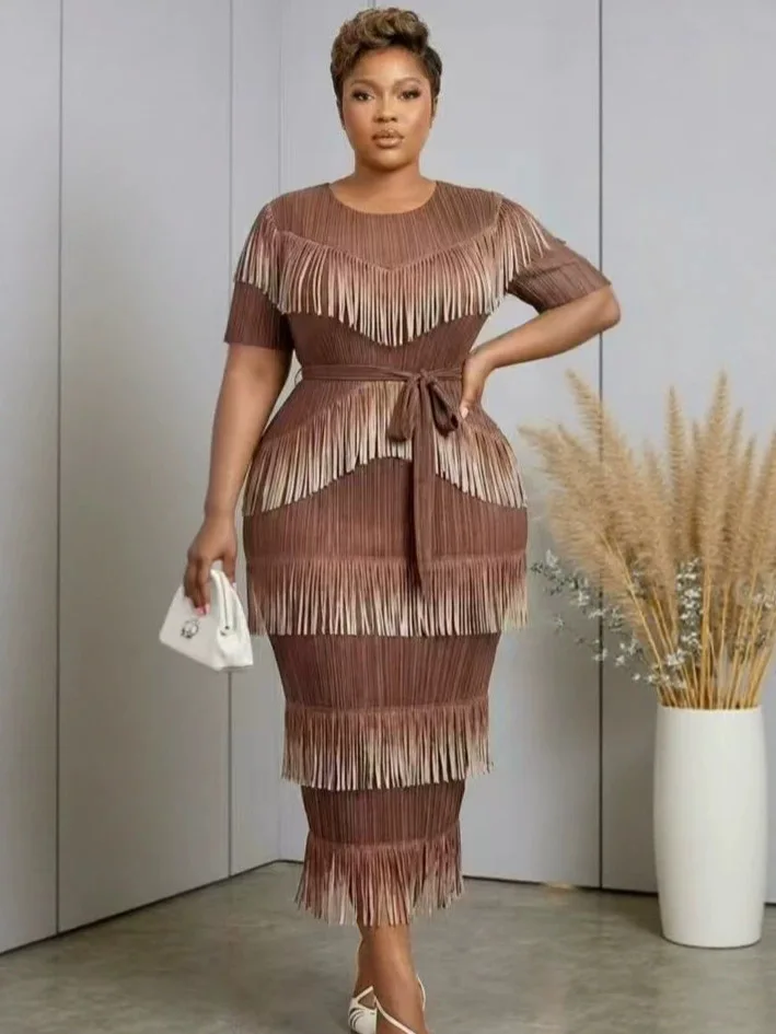 Miyake Fringed Pleated Long Dress, High-end Spring and Summer High-end Women's Clothing Commuter Temperament Dress 2026 New
Miyake Fringed Pleated Long Dress, High-end Spring and Summer High-end Women's Clothing Commuter Temperament Dress 2026 New