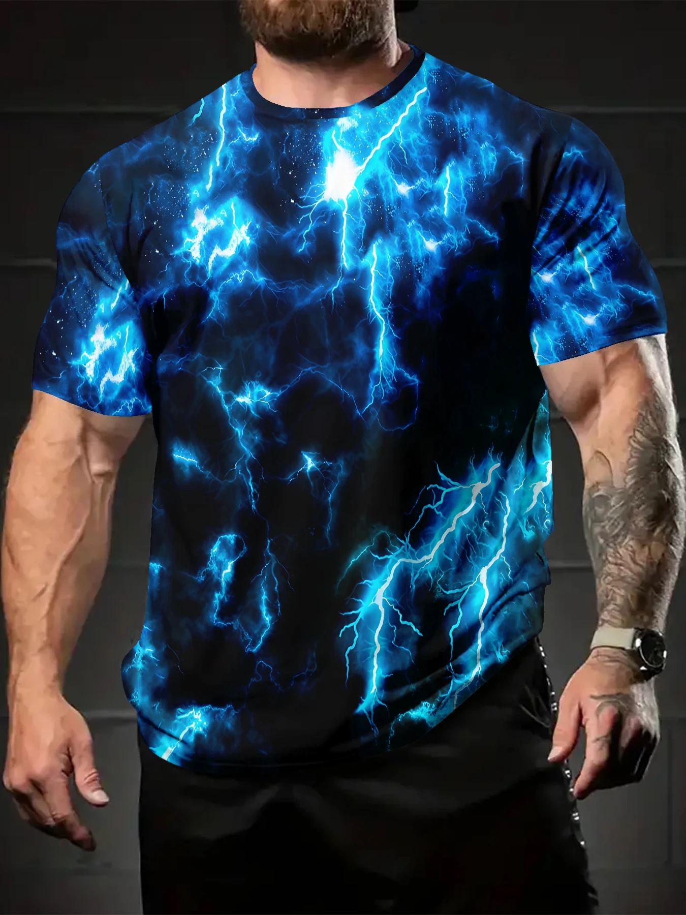 Summer new men's T-shirt casual lightning cool 3D digital printing men's T-shirt short sleeved T-shirt oversized men's sportswea
Summer new men's T-shirt casual lightning cool 3D digital printing men's T-shirt short sleeved T-shirt oversized men's sportswea