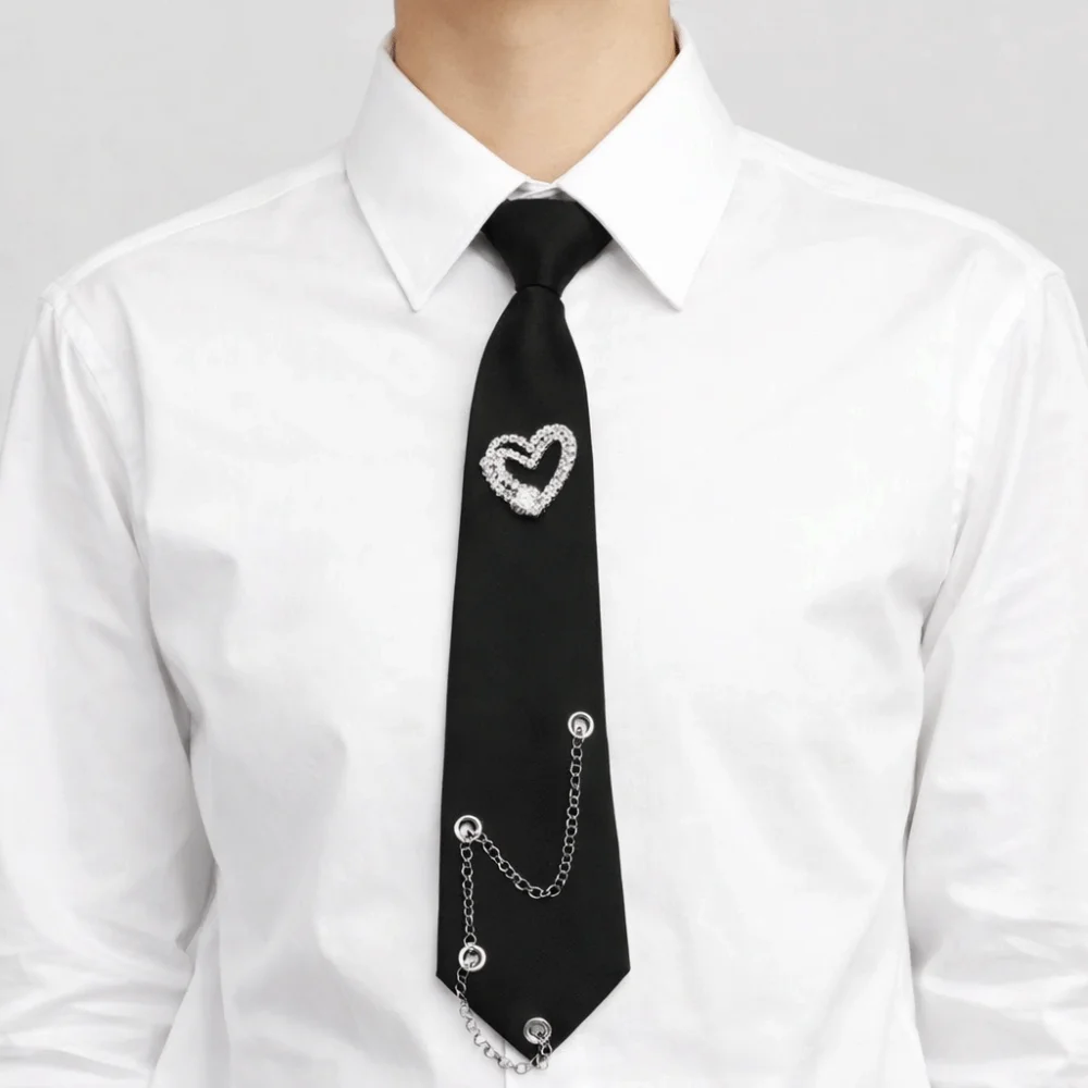 Галстук-чокер в корейском стиле с сердечками, черный, длинный, в академическом стиле, с геометрическим узором, для студентов
Галстук-чокер в корейском стиле с сердечками, черный, длинный, в академическом стиле, с геометрическим узором, для студентов