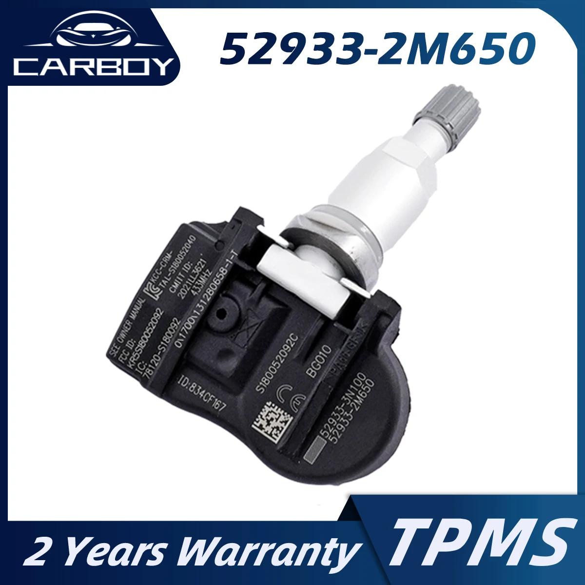 Датчик TPMS 52933-2M650 для Hyundai Solaris ix20 Centennial H300 i800 Accent Genesis Sonata Kia Venga Sorento 433 МГц 529332M650
Датчик TPMS 52933-2M650 для Hyundai Solaris ix20 Centennial H300 i800 Accent Genesis Sonata Kia Venga Sorento 433 МГц 529332M650