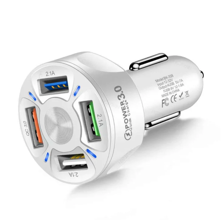 Универсальное автомобильное зарядное устройство QC3.0 4 USB 190 шт. в картонной упаковке
Универсальное автомобильное зарядное устройство QC3.0 4 USB 190 шт. в картонной упаковке