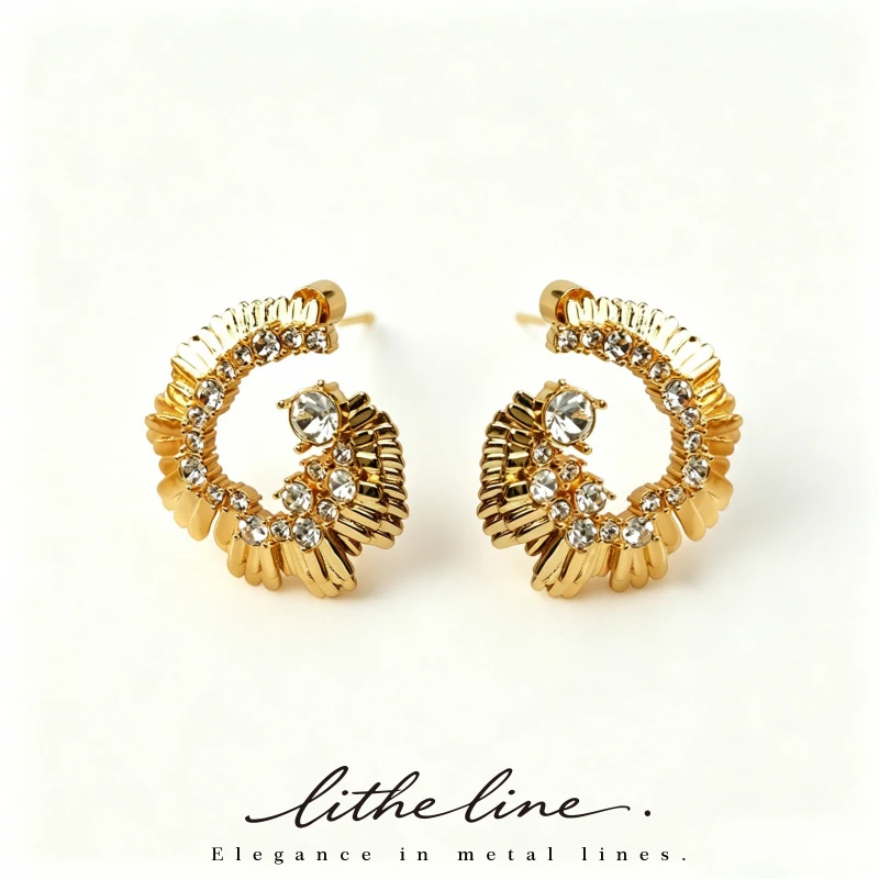 Litheline New Design 24k Gold Plated Brass Earrings, Vintage Large Circle Statement Jewelry, Fashion Wedding
Litheline New Design 24k Gold Plated Brass Earrings, Vintage Large Circle Statement Jewelry, Fashion Wedding
