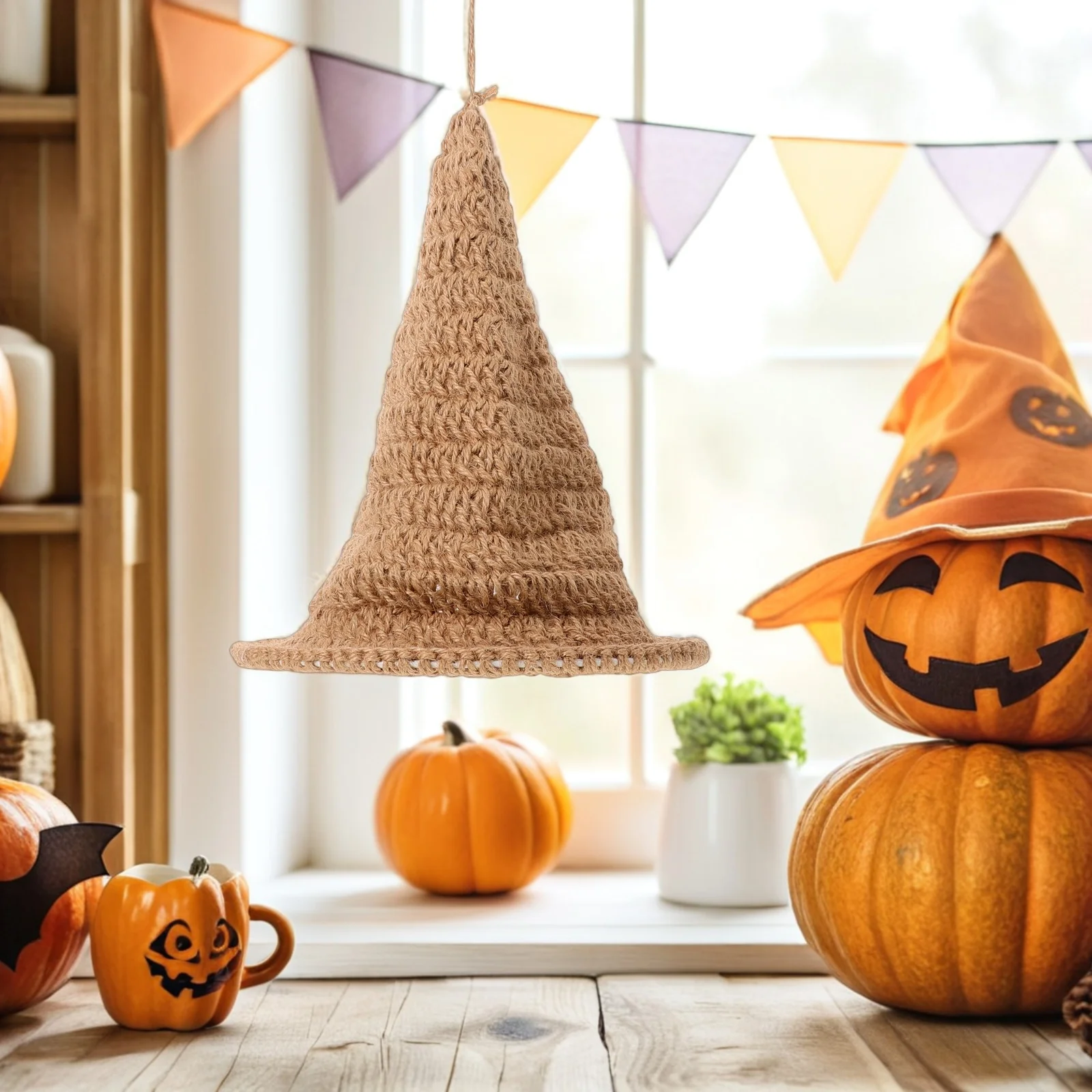 Hand-woven Lampshade Hand-knitted Halloween Hemp Rope Cafe Creative Light Cover Ceiling Pendant
Hand-woven Lampshade Hand-knitted Halloween Hemp Rope Cafe Creative Light Cover Ceiling Pendant