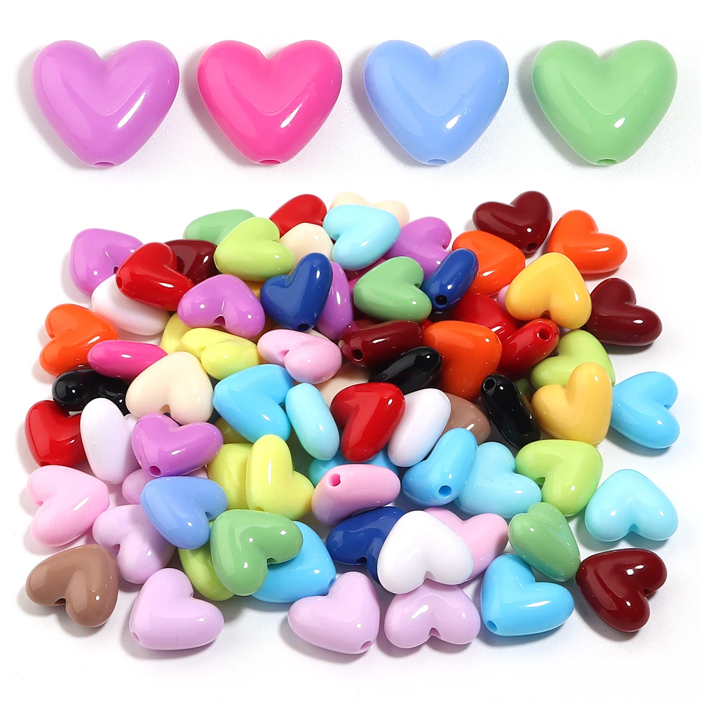 50pcs/lot 15x17mm Big Heart Shape Acrylic Loose Beads Solid Colourful Bead For DIY Jewelry Making Necklace Bracelet Handmade
50pcs/lot 15x17mm Big Heart Shape Acrylic Loose Beads Solid Colourful Bead For DIY Jewelry Making Necklace Bracelet Handmade