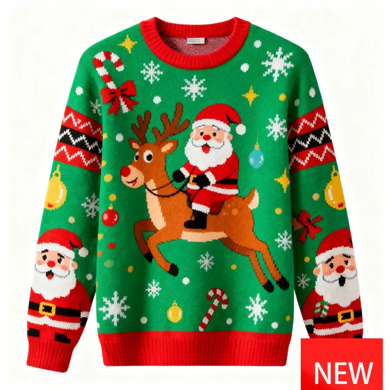 Large Size Christmas Santa Claus Print Men Women Sweater Loose Knitwear Warm Soft Jumpers Xmas Pullover Sweatshirt Clothes
Large Size Christmas Santa Claus Print Men Women Sweater Loose Knitwear Warm Soft Jumpers Xmas Pullover Sweatshirt Clothes