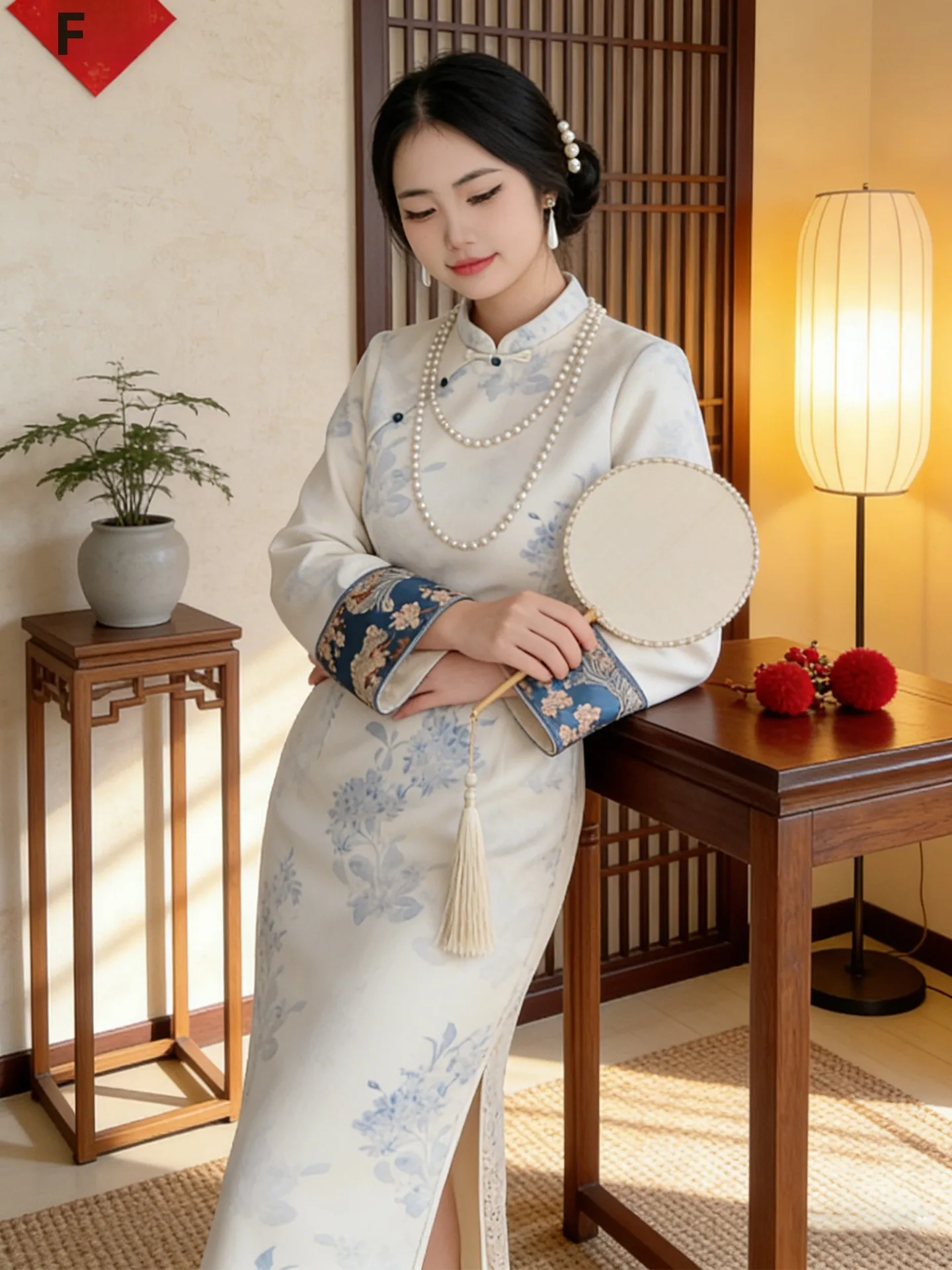 Retro Chinese Style Long Sleeve Women's Dress Velvet Lined Embroidered Midi Dress Blue Porcelain Pattern Daily Wear
Retro Chinese Style Long Sleeve Women's Dress Velvet Lined Embroidered Midi Dress Blue Porcelain Pattern Daily Wear