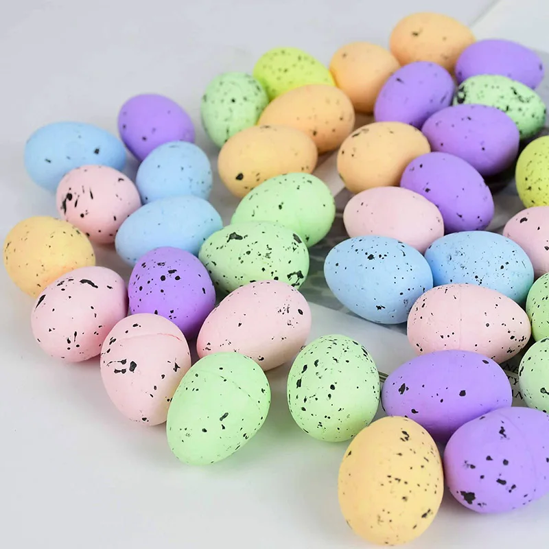 40pcs Colorful Foam Eggs Fake Birds Pigeon Eggs Happy Easter Decoration Egg Kids DIY Toy Easter Party Supplies Festival Decor
40pcs Colorful Foam Eggs Fake Birds Pigeon Eggs Happy Easter Decoration Egg Kids DIY Toy Easter Party Supplies Festival Decor