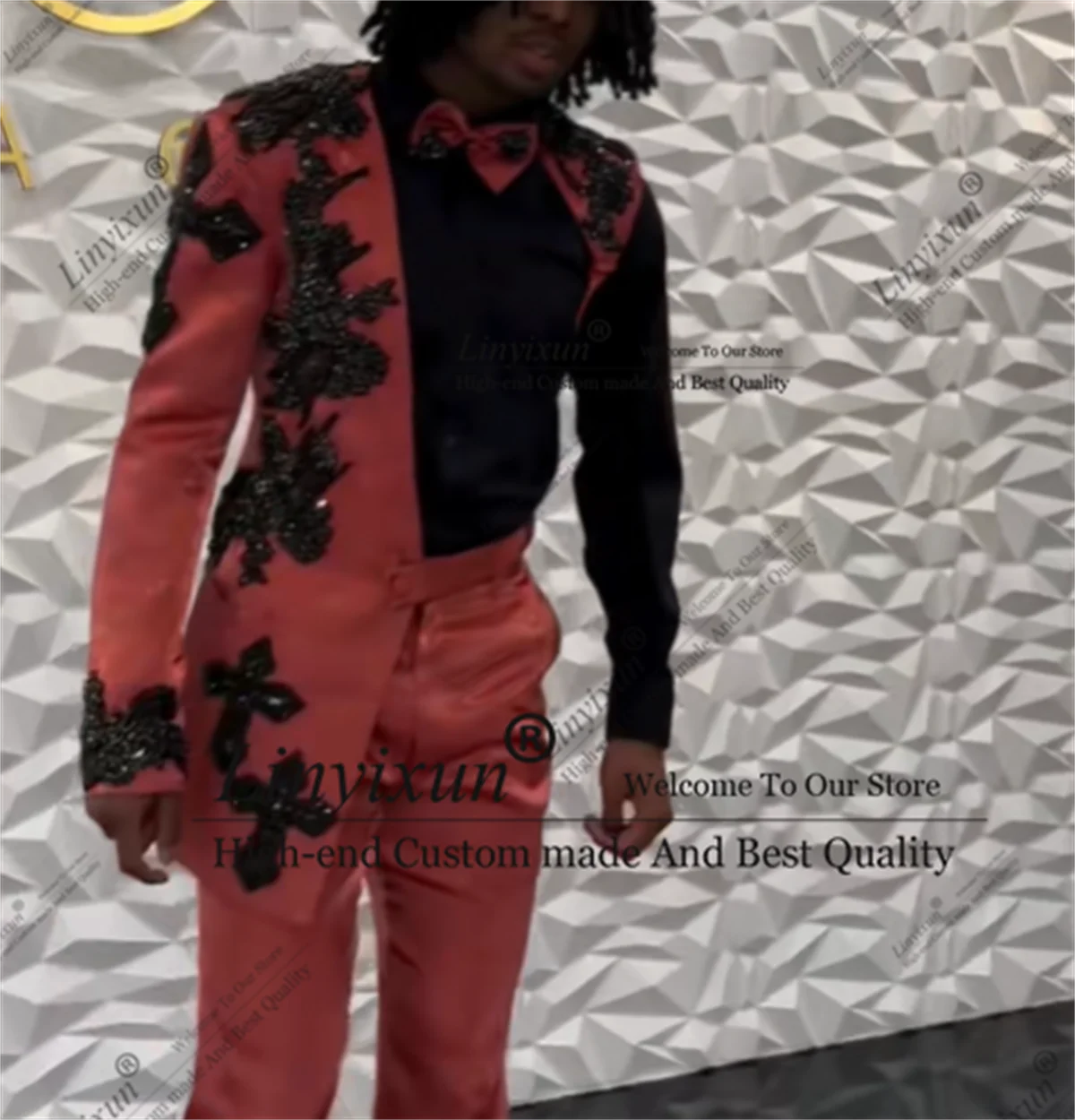 Handsome Gem Stones Tuxedos Men Suits Customized Luxury Beaded Slim Fit Costume Homme 2 Pieces Sets Groom Party Prom Blazers
Handsome Gem Stones Tuxedos Men Suits Customized Luxury Beaded Slim Fit Costume Homme 2 Pieces Sets Groom Party Prom Blazers