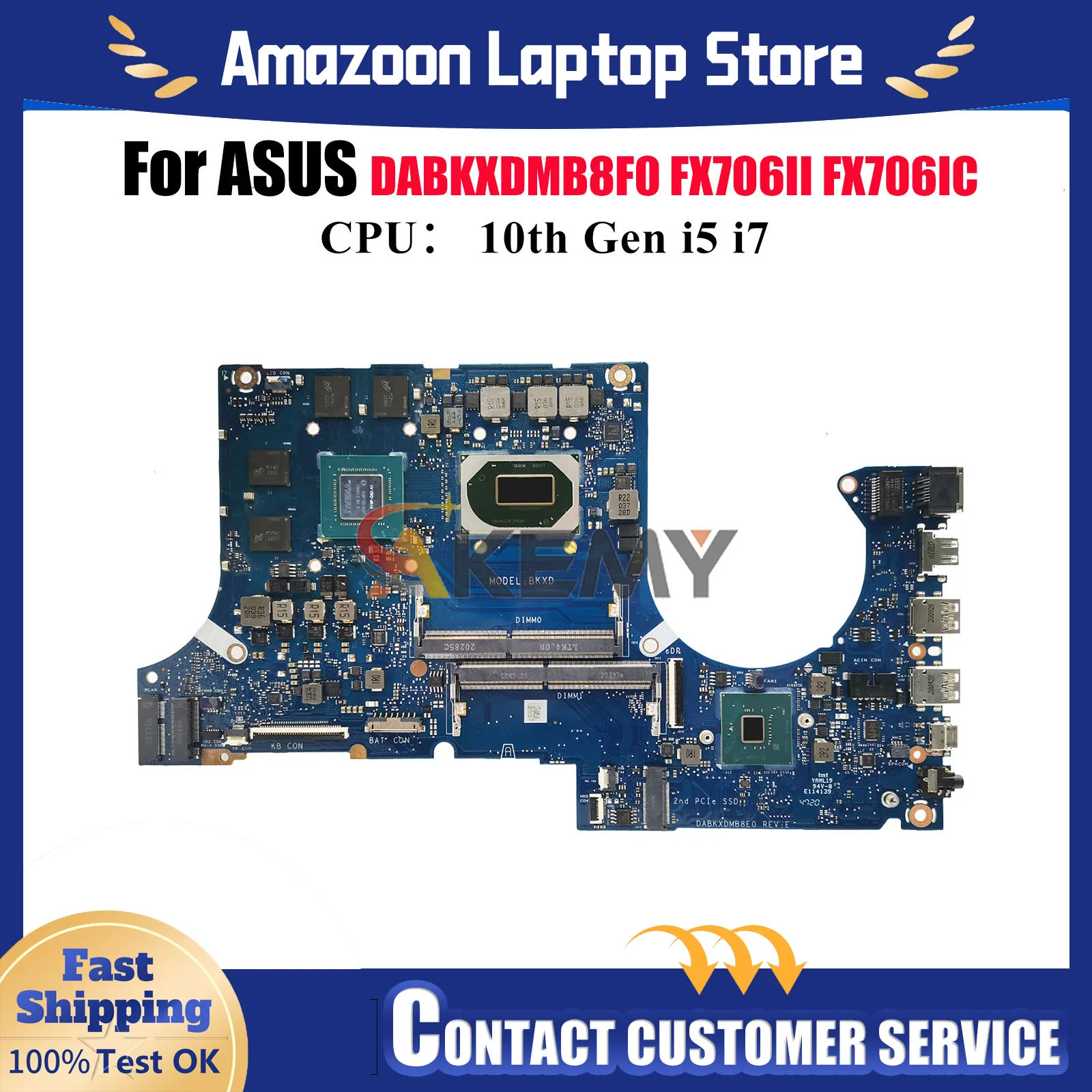 DABKXDMB8F0 Laptop Motherboard For ASUS TUF Gaming FX706iH FX706IC FX706II FA506I Mainboard W/ 10th Gen i5 i7 tests OK fast ship
DABKXDMB8F0 Laptop Motherboard For ASUS TUF Gaming FX706iH FX706IC FX706II FA506I Mainboard W/ 10th Gen i5 i7 tests OK fast ship