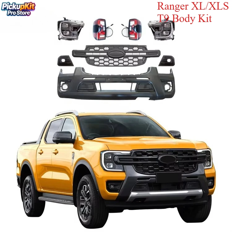 Комплект кузова Ranger XL/XLS T9 — черный стальной передний/задний бампер, решетка Raptor, широкие расширители крыльев
Комплект кузова Ranger XL/XLS T9 — черный стальной передний/задний бампер, решетка Raptor, широкие расширители крыльев