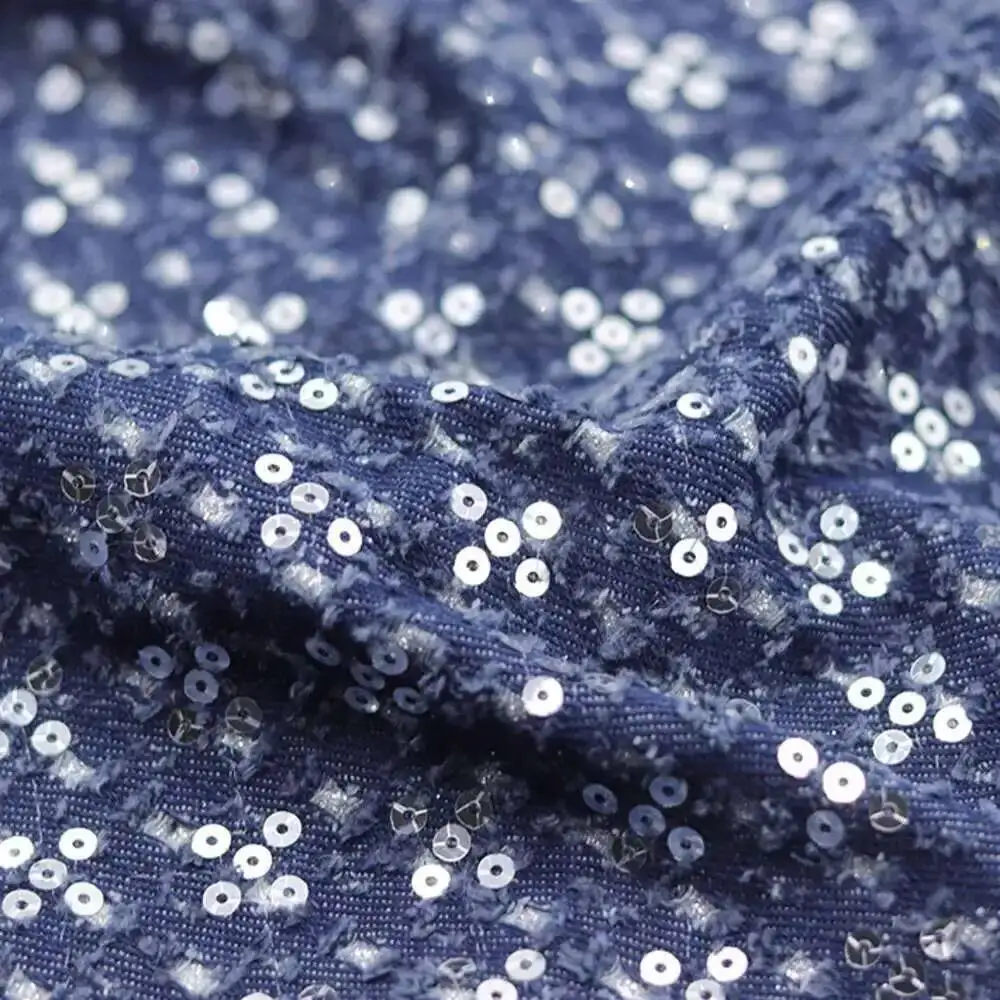 Non Elastic Cotton Washed Denim Fabric Embroidered Sequins DIY Autumn And Winter Denim Jacket Clothes
Non Elastic Cotton Washed Denim Fabric Embroidered Sequins DIY Autumn And Winter Denim Jacket Clothes