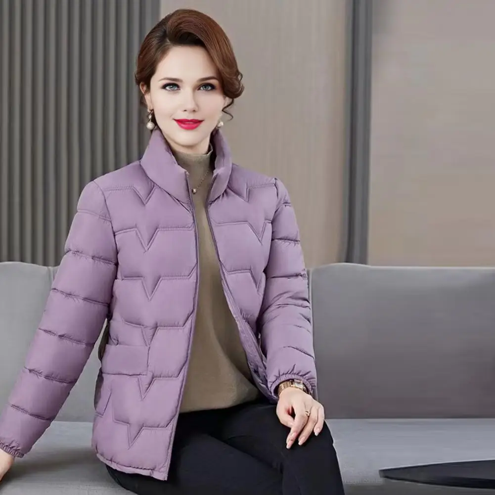 Solid Color Cotton Jacket Women’s Quilted Cotton Jacket Stand Collar Long Sleeve Coat Thickened Solid Color for Autumn
Solid Color Cotton Jacket Women’s Quilted Cotton Jacket Stand Collar Long Sleeve Coat Thickened Solid Color for Autumn