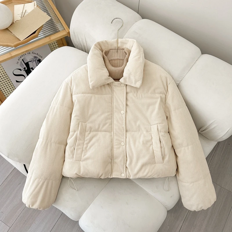 Autumn Winter Thiened Bread Sle down Jaet Women's Loose Fit Cotton Padded Coat Korean Sle Commute Faion Trend
Autumn Winter Thiened Bread Sle down Jaet Women's Loose Fit Cotton Padded Coat Korean Sle Commute Faion Trend