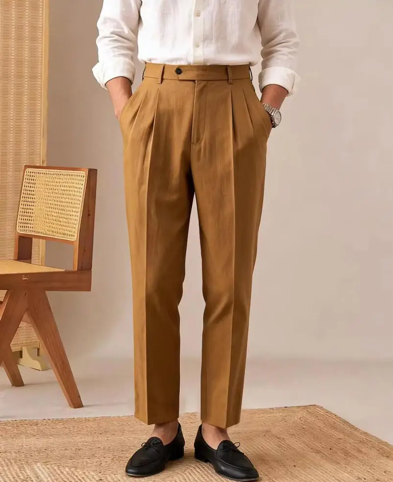 Premium Men's Pants Pleated Wide-Leg Dress Chinos Business Daily Office Versatile Formal Casual Trousers Banquet Wedding Summer
Premium Men's Pants Pleated Wide-Leg Dress Chinos Business Daily Office Versatile Formal Casual Trousers Banquet Wedding Summer