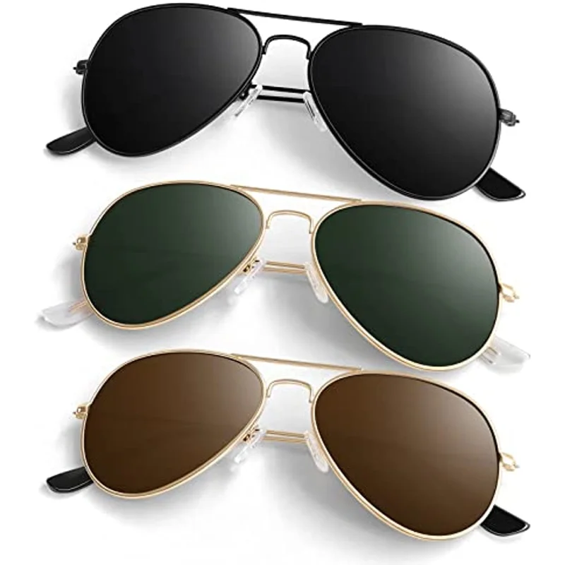 Men's and Women's Pilot Sunglasses, Lightweight Metal Frames, Polarized UV400 Protection Sunglasses
Men's and Women's Pilot Sunglasses, Lightweight Metal Frames, Polarized UV400 Protection Sunglasses
