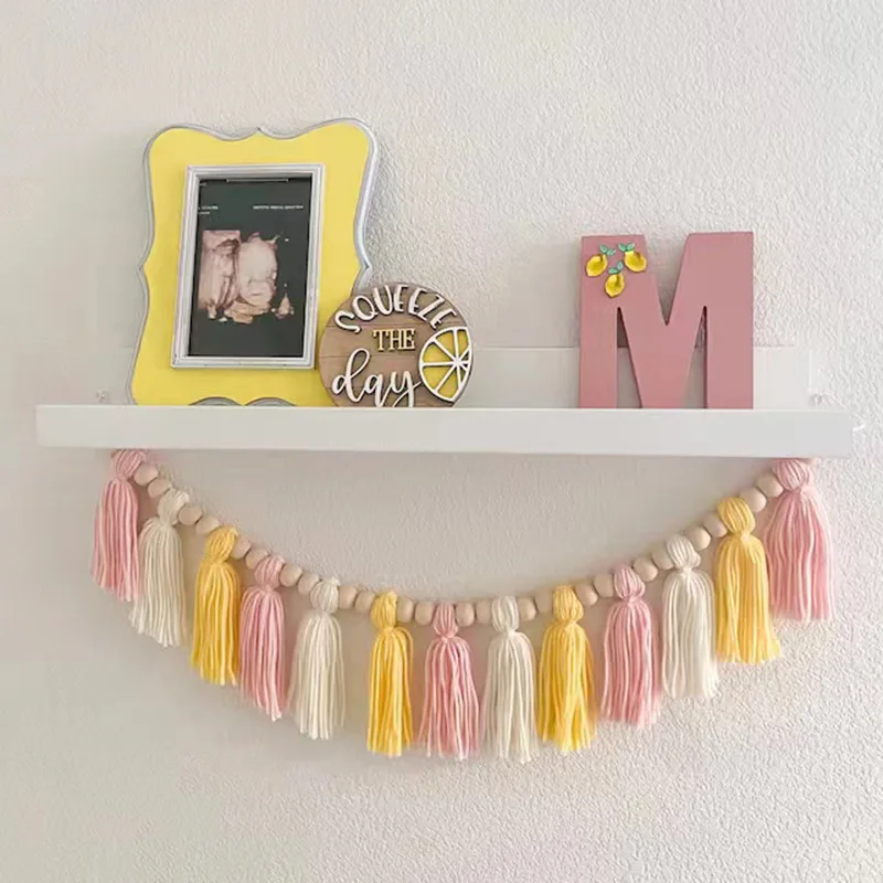 Pink Tassel Garland with Wood Beads Boho Cute Wall Hanging Banner for Nursery Kids Bedroom Birthday Office Party Wedding Decor
Pink Tassel Garland with Wood Beads Boho Cute Wall Hanging Banner for Nursery Kids Bedroom Birthday Office Party Wedding Decor
