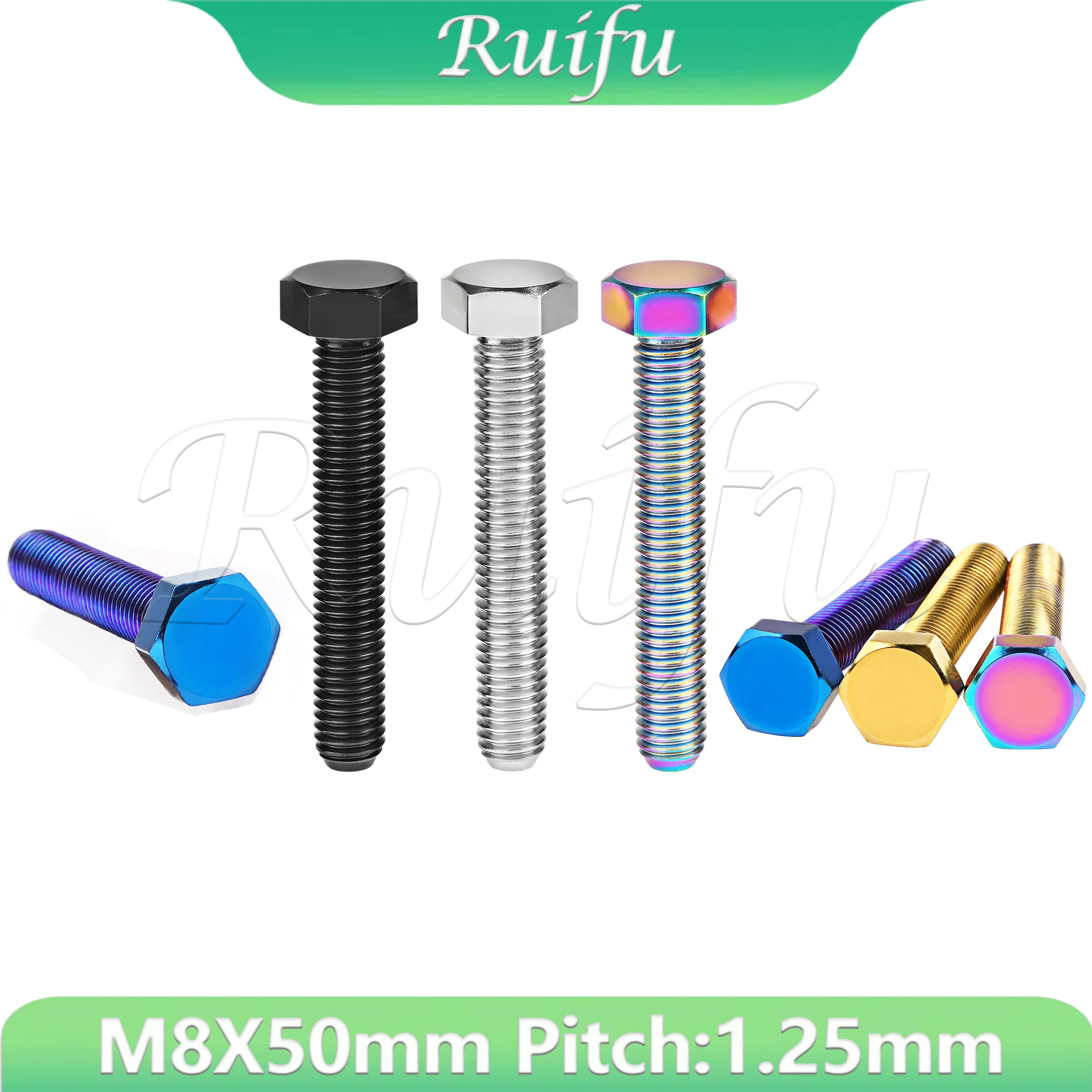 Ruifu Titanium Bolt M8x50mm pitch1.25mm Hexagonal Bolt Chain Adjuster For Motorcycles
Ruifu Titanium Bolt M8x50mm pitch1.25mm Hexagonal Bolt Chain Adjuster For Motorcycles
