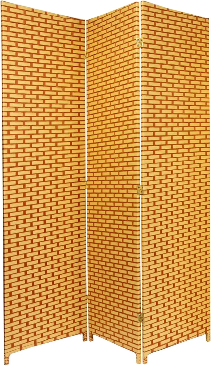 6 ft. Tall Woven Fiber Room Divider - Natural/Rust - 3 Panel
6 ft. Tall Woven Fiber Room Divider - Natural/Rust - 3 Panel