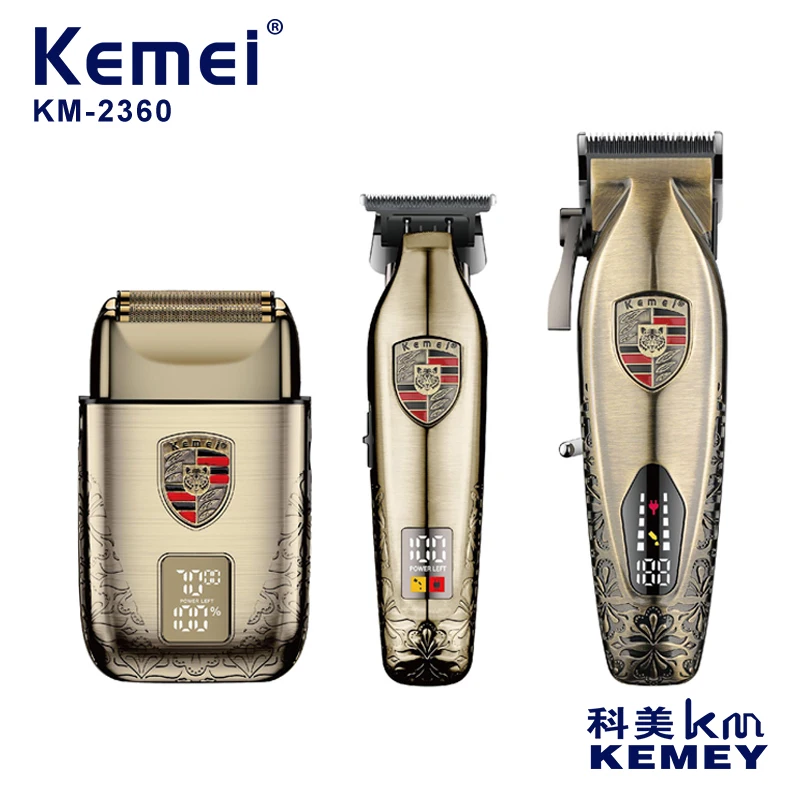 KEMEI Electric Clipper Hair Trimmer Set Metal Body Use Rechargeable Electric Hair Trimmer Set DLC blade Clipper km-2360
KEMEI Electric Clipper Hair Trimmer Set Metal Body Use Rechargeable Electric Hair Trimmer Set DLC blade Clipper km-2360