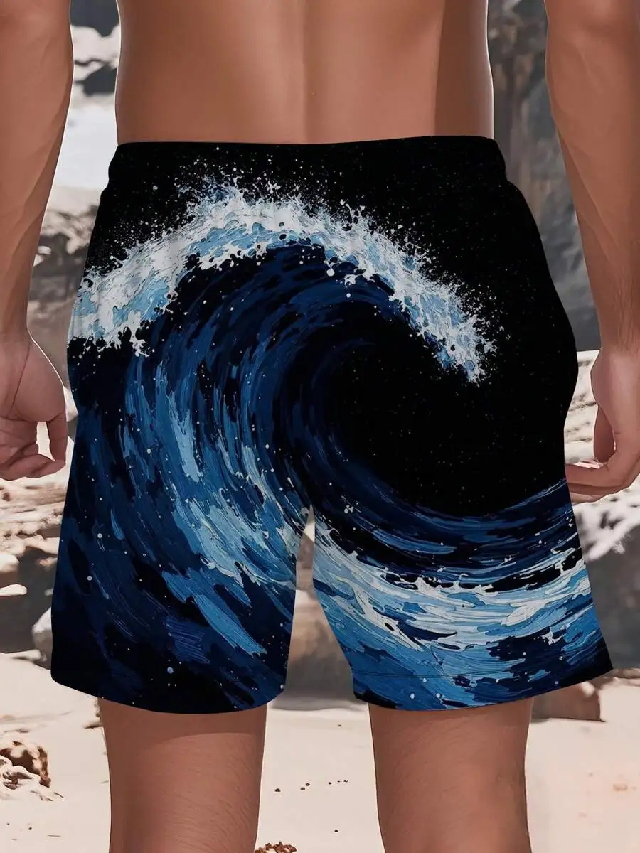 Mens 3D Japanese Wave Print Quick Dry Board Shorts For Beach Swimming
Mens 3D Japanese Wave Print Quick Dry Board Shorts For Beach Swimming