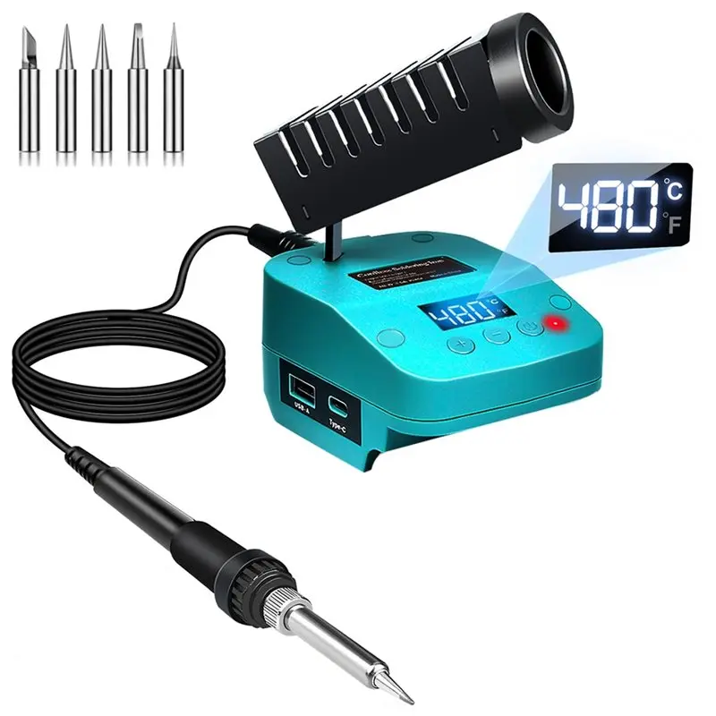 Беспроводной паяльный набор ABMS для аккумуляторов 18В, паяльник для DIY-проектов, инструменты для ремонта с портом USB Type-C
Беспроводной паяльный набор ABMS для аккумуляторов 18В, паяльник для DIY-проектов, инструменты для ремонта с портом USB Type-C