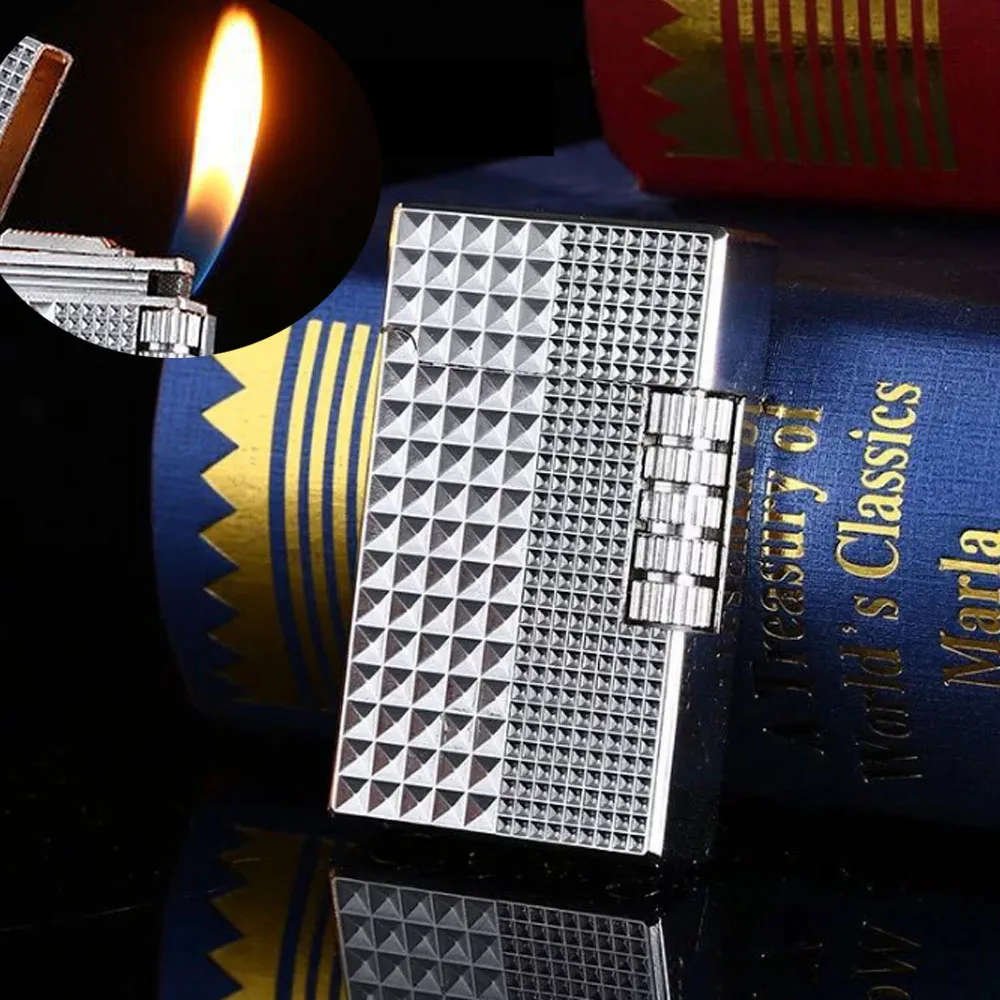 New Metal Windproof Bright Sound Butane Gas Inflatable Lighter Grinding Wheel Flint Cigarette Lighters Men Somker Gift
New Metal Windproof Bright Sound Butane Gas Inflatable Lighter Grinding Wheel Flint Cigarette Lighters Men Somker Gift