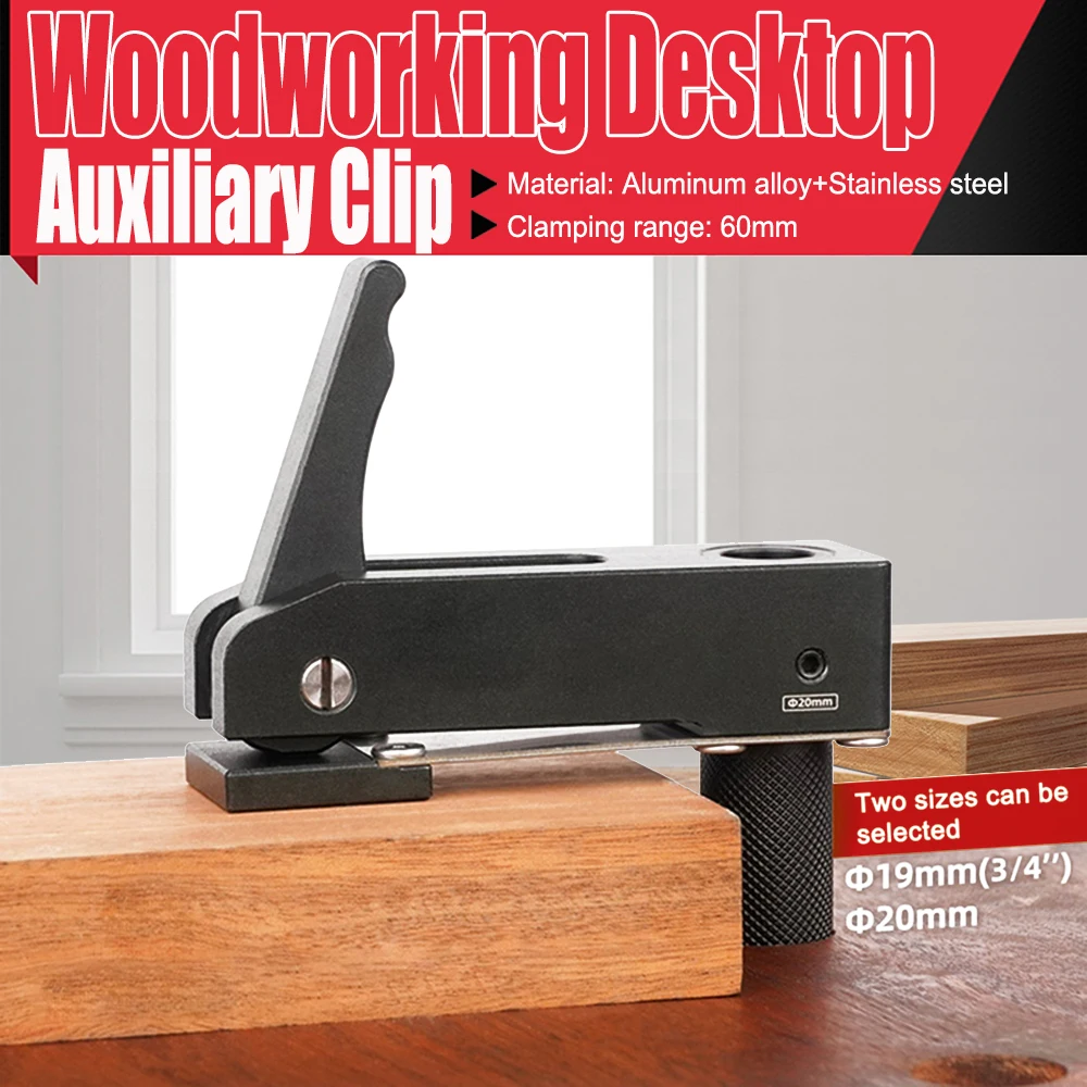 Woodworking Desktop Quick Acting Hold Down Clamp Desktop Clip Fast Fixed Clip toohr For Woodworking Benches 19/20MM Hole Tool
Woodworking Desktop Quick Acting Hold Down Clamp Desktop Clip Fast Fixed Clip toohr For Woodworking Benches 19/20MM Hole Tool