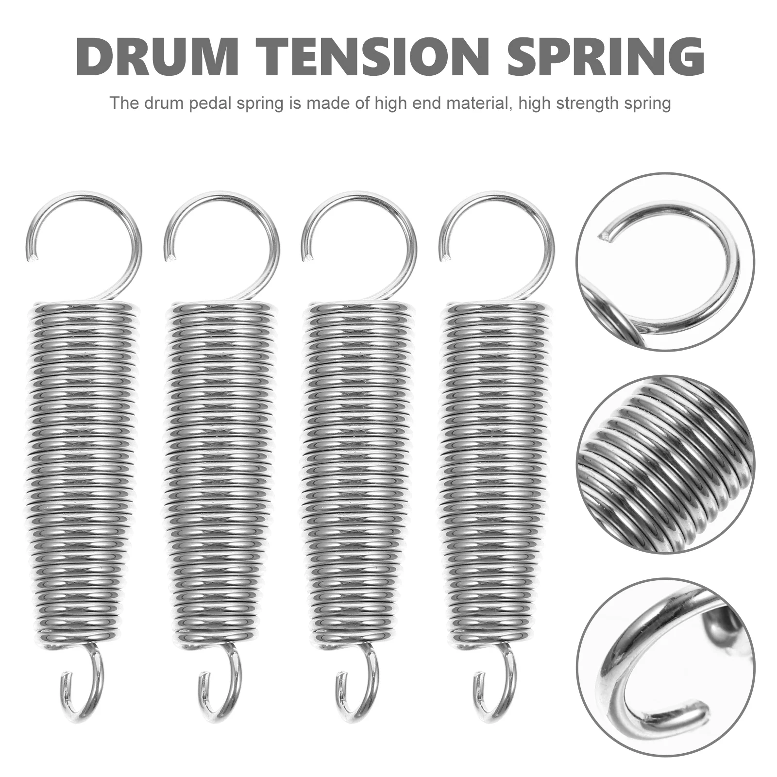 4 Pcs Drum Foot Pedal Spring Replacement Heavy Duty Metal Parts Accessories Bass Drum Durable Elastic Service Time Compact
4 Pcs Drum Foot Pedal Spring Replacement Heavy Duty Metal Parts Accessories Bass Drum Durable Elastic Service Time Compact
