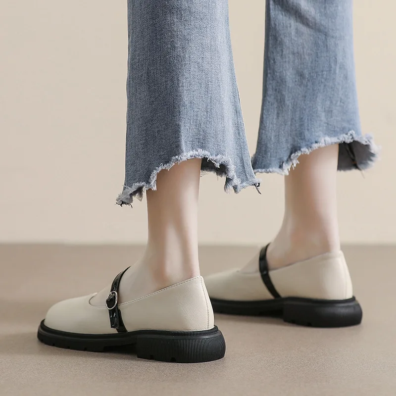 Thick Soled Mary Jane Shoes Women's New Spring Autumn Shallow Mouth Loafers Round Toe Single Shoes for Women Wide Heels Women
Thick Soled Mary Jane Shoes Women's New Spring Autumn Shallow Mouth Loafers Round Toe Single Shoes for Women Wide Heels Women