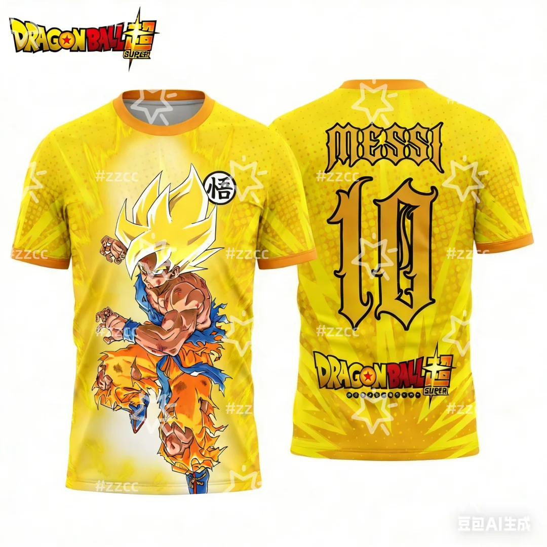 Футболка с графическим принтом Dragon Ball Super Saiyan, Месси №. 10 футболок для футбола, осенняя спортивная быстросохнущая мужская футболка, детская одежда, футболка
Футболка с графическим принтом Dragon Ball Super Saiyan, Месси №. 10 футболок для футбола, осенняя спортивная быстросохнущая мужская футболка, детская одежда, футболка