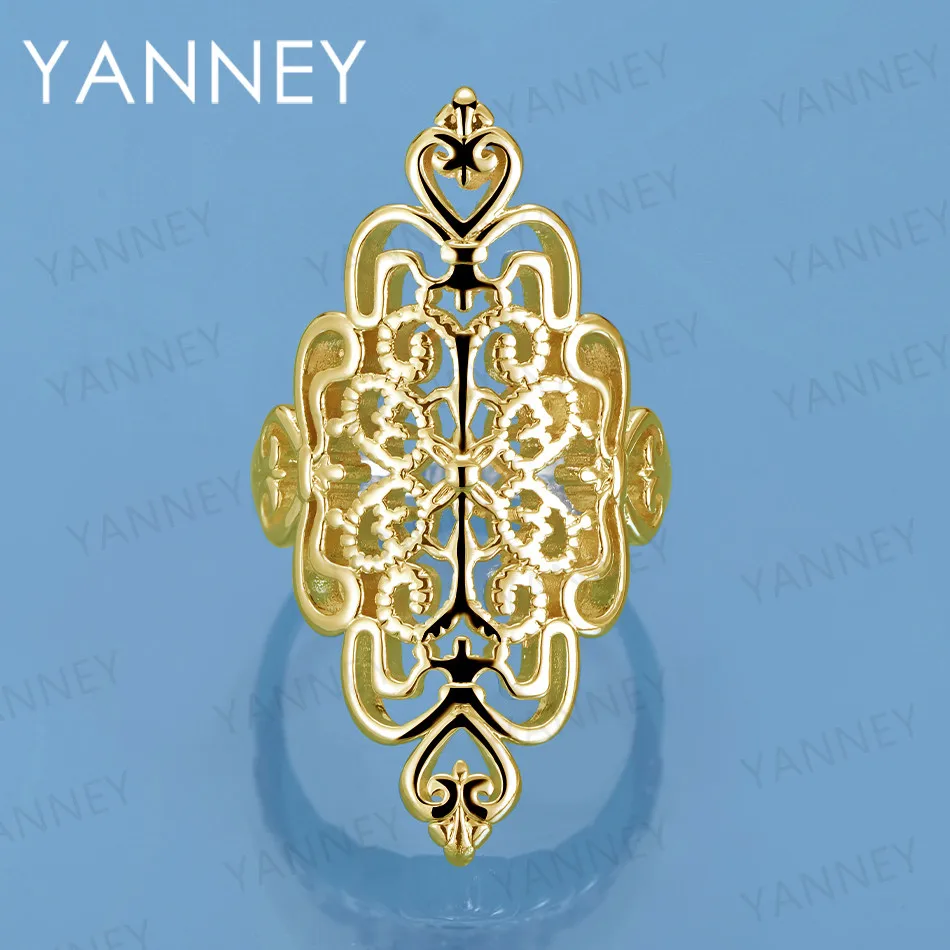 Fashion 925 Sterling Silver Jewelry 18K Gold 8# Pattern Ring For Women Charm Gift Wedding Couple Party Accessories
Fashion 925 Sterling Silver Jewelry 18K Gold 8# Pattern Ring For Women Charm Gift Wedding Couple Party Accessories