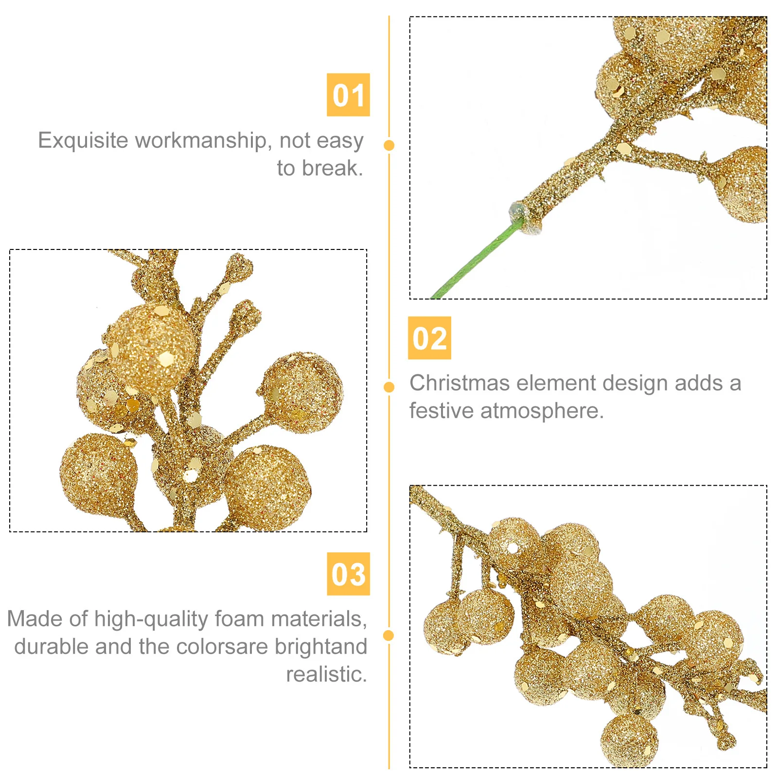 6Pcs Realistic Foamed Berry Clusters Elegant Xmas Ornament for Tree Wreath Mantel Display Shop Window Event Decor Accessory
6Pcs Realistic Foamed Berry Clusters Elegant Xmas Ornament for Tree Wreath Mantel Display Shop Window Event Decor Accessory