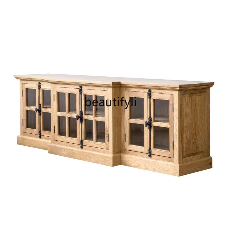 zq French Oak Solid Wood TV Stand High Light Luxury Log Lock Living Room Storage Cabinet
zq French Oak Solid Wood TV Stand High Light Luxury Log Lock Living Room Storage Cabinet