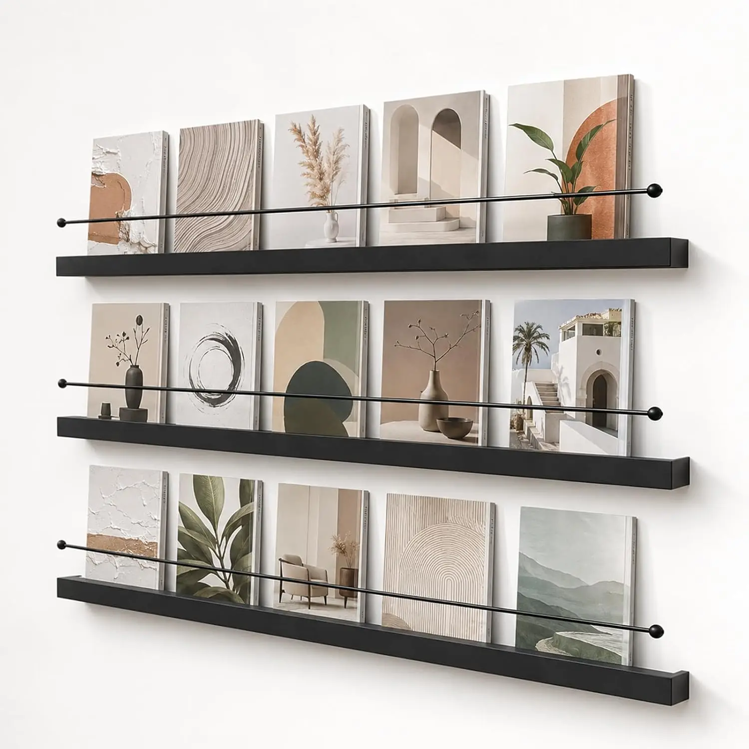 3-Piece Wall Mount Magazine Rack – Black Iron Wall-Mounted Magazine Rack, Anti-Drop Design, Modern Brochure Holder Wall Mount, F
3-Piece Wall Mount Magazine Rack – Black Iron Wall-Mounted Magazine Rack, Anti-Drop Design, Modern Brochure Holder Wall Mount, F