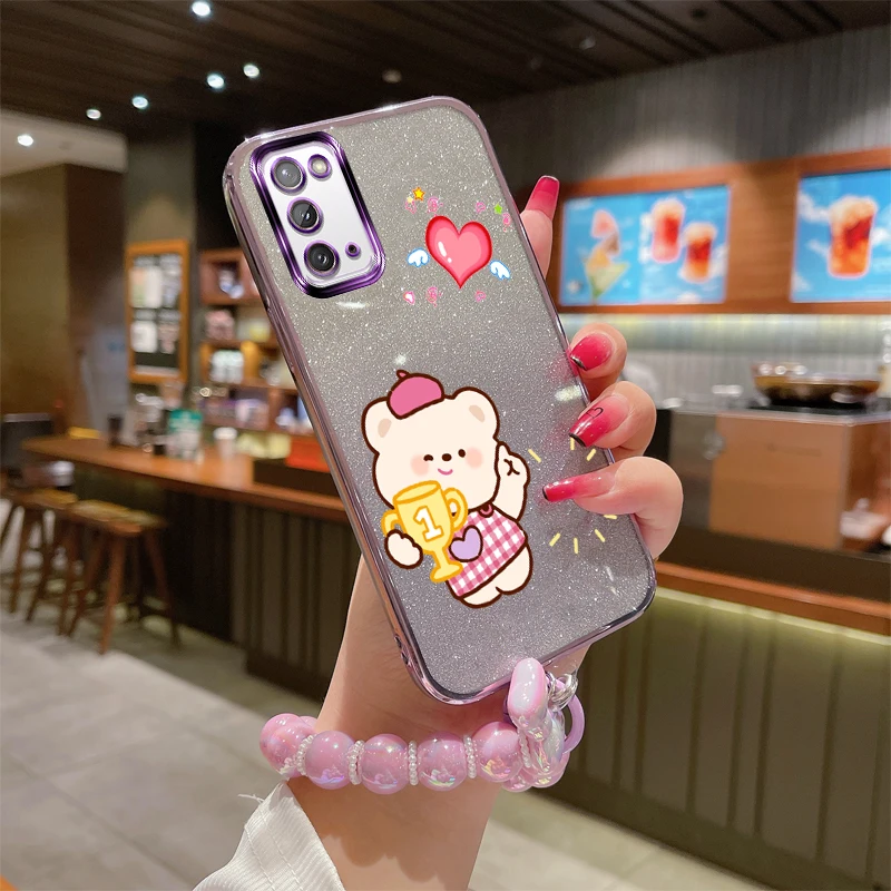 Glitter Print Win Bear & Bracelet Shockproof Phone Case For Samsung Galaxy Note20 Note10 Note9 Note8 Plus Ultra Back Cover
Glitter Print Win Bear & Bracelet Shockproof Phone Case For Samsung Galaxy Note20 Note10 Note9 Note8 Plus Ultra Back Cover