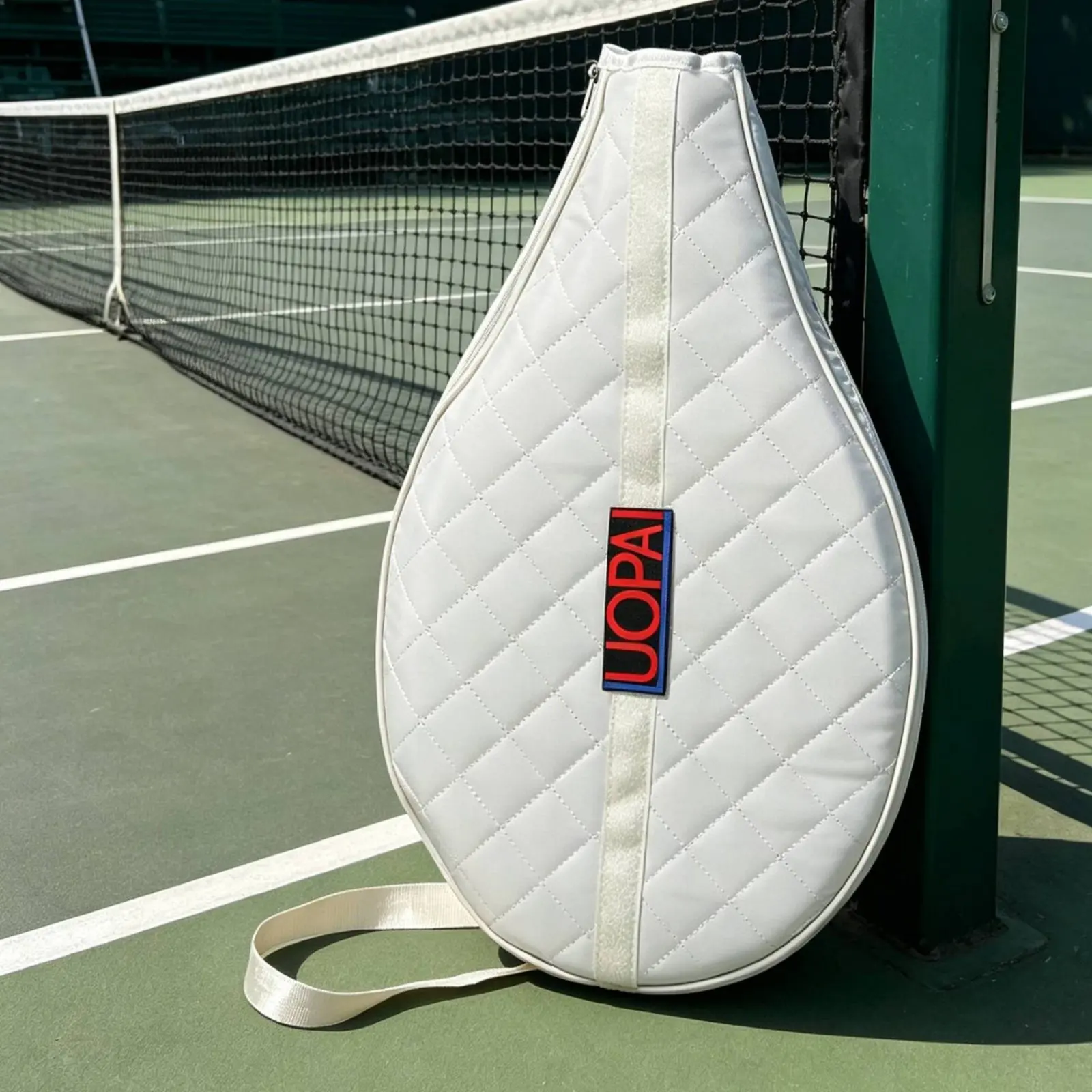 Quilted Racket Shoulder Bag Waterproof Tennis Racket Bag Lightweight for Adults