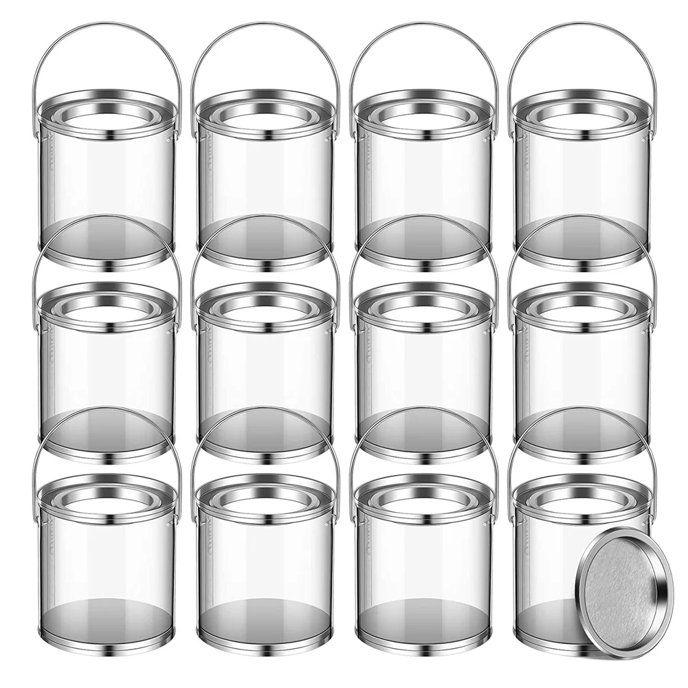 A59T 12Pack Mini Clear Plastic Paint Cans Small Empty Paint Cans for Crafts Candy DIY Projects Favor Decor,3 x 3 Inches
A59T 12Pack Mini Clear Plastic Paint Cans Small Empty Paint Cans for Crafts Candy DIY Projects Favor Decor,3 x 3 Inches