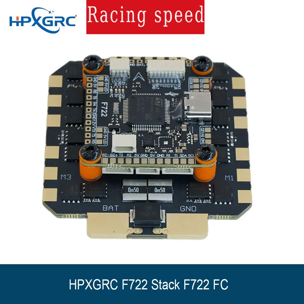 HPXGRC F722 Stack F722 Flight Controller ICM42688P with 80A/100A/120A ESC 3-8S LIPO 30.5x30.5mm for RC FPV Racing Drone Parts
HPXGRC F722 Stack F722 Flight Controller ICM42688P with 80A/100A/120A ESC 3-8S LIPO 30.5x30.5mm for RC FPV Racing Drone Parts
