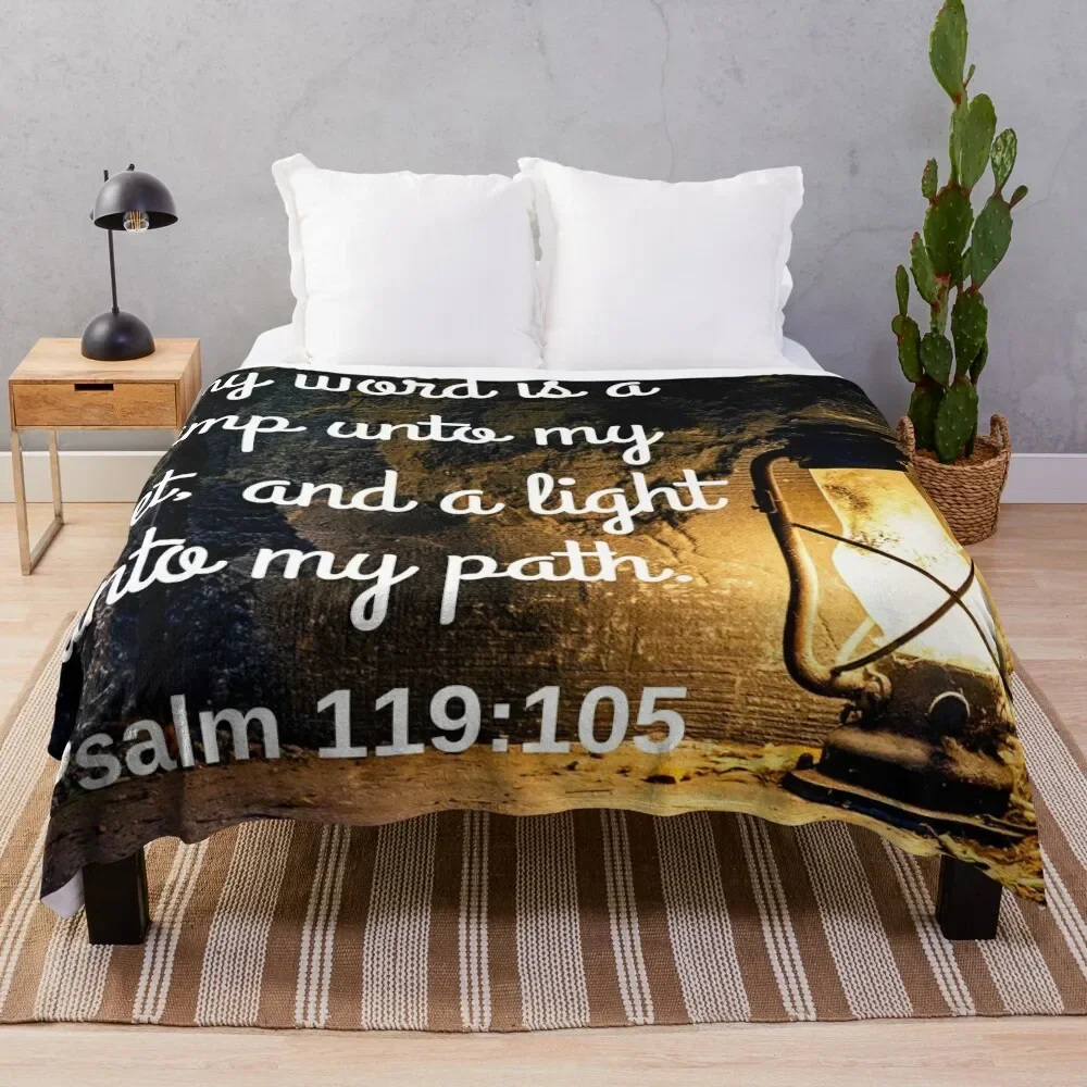 Psalm 119:105 Throw Blanket Spring Fall Cozy Throw Blanket for Couch
Psalm 119:105 Throw Blanket Spring Fall Cozy Throw Blanket for Couch