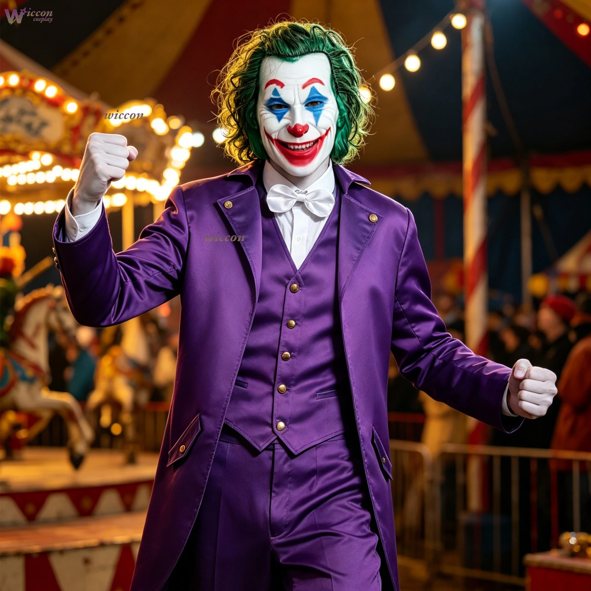 New Halloween horror clown cosplay costume for ball party dress-up, clown mask costume for cosplay performance
New Halloween horror clown cosplay costume for ball party dress-up, clown mask costume for cosplay performance